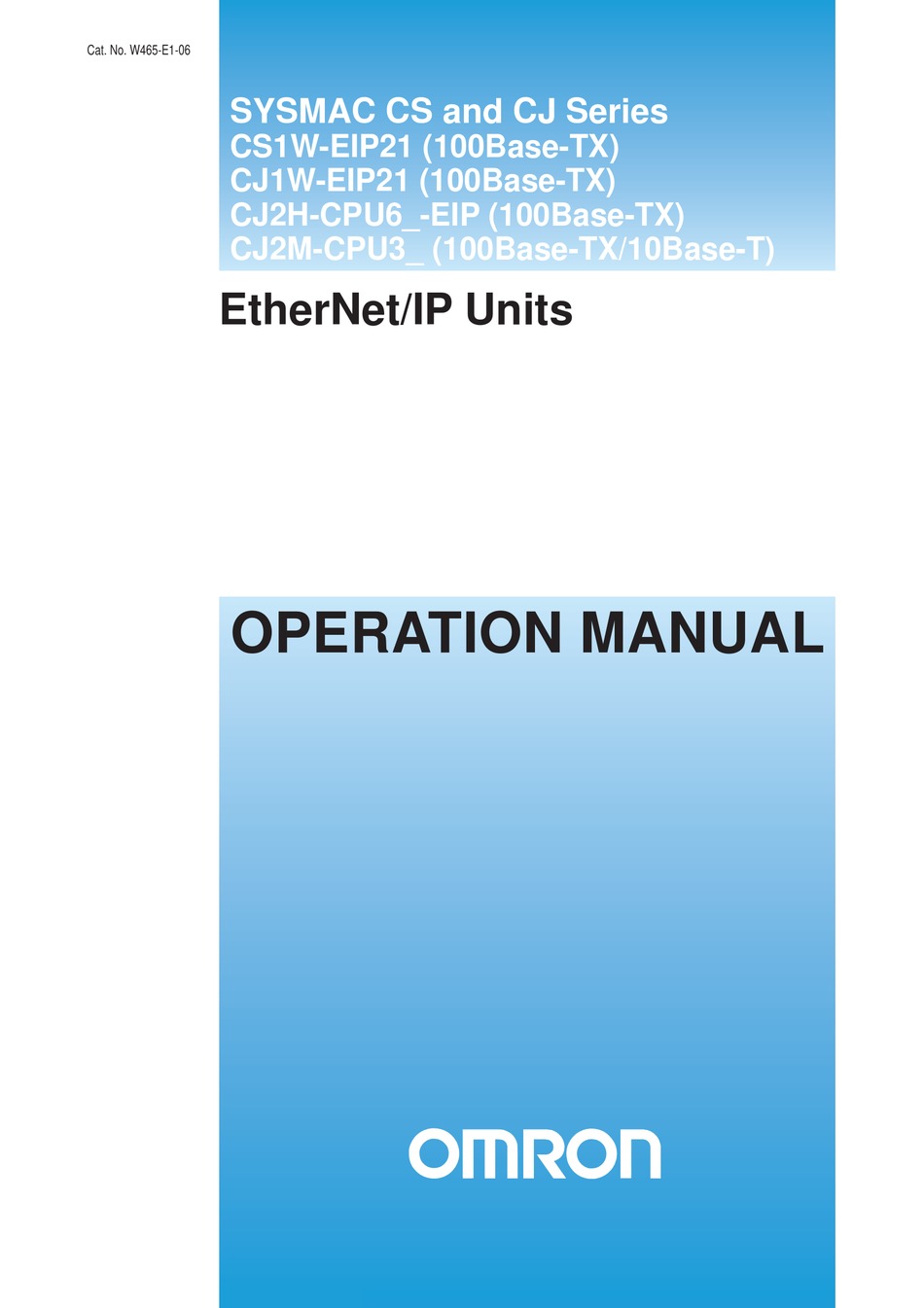 OMRON CJ1WEIP21 102010 OPERATION MANUAL Pdf Download ManualsLib