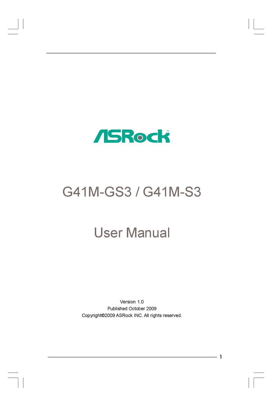 Asrock G41m Gs3 User Manual Pdf Download Manualslib