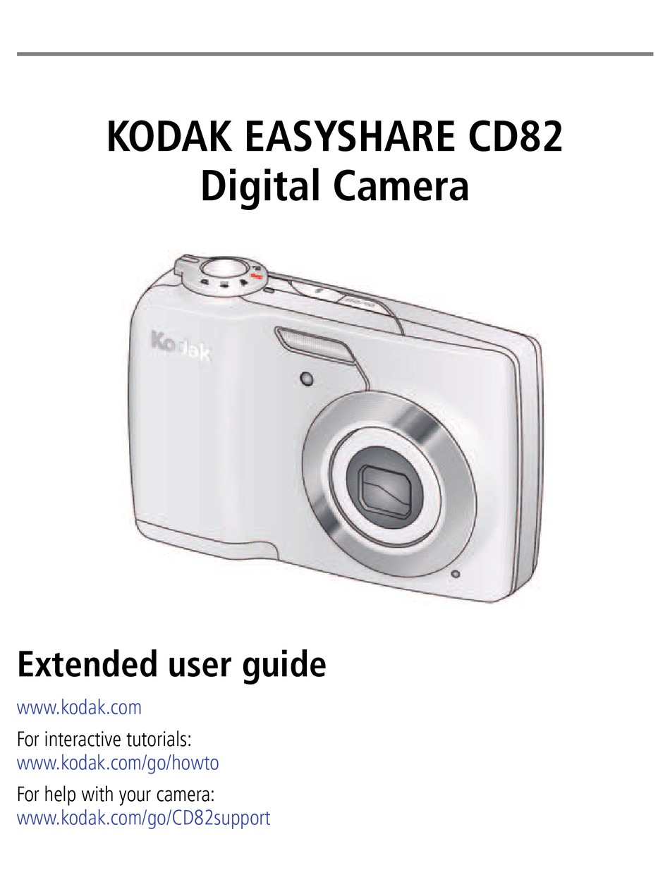 KODAK CD82 EXTENDED GUIDE EXTENDED USER MANUAL Pdf Download ManualsLib