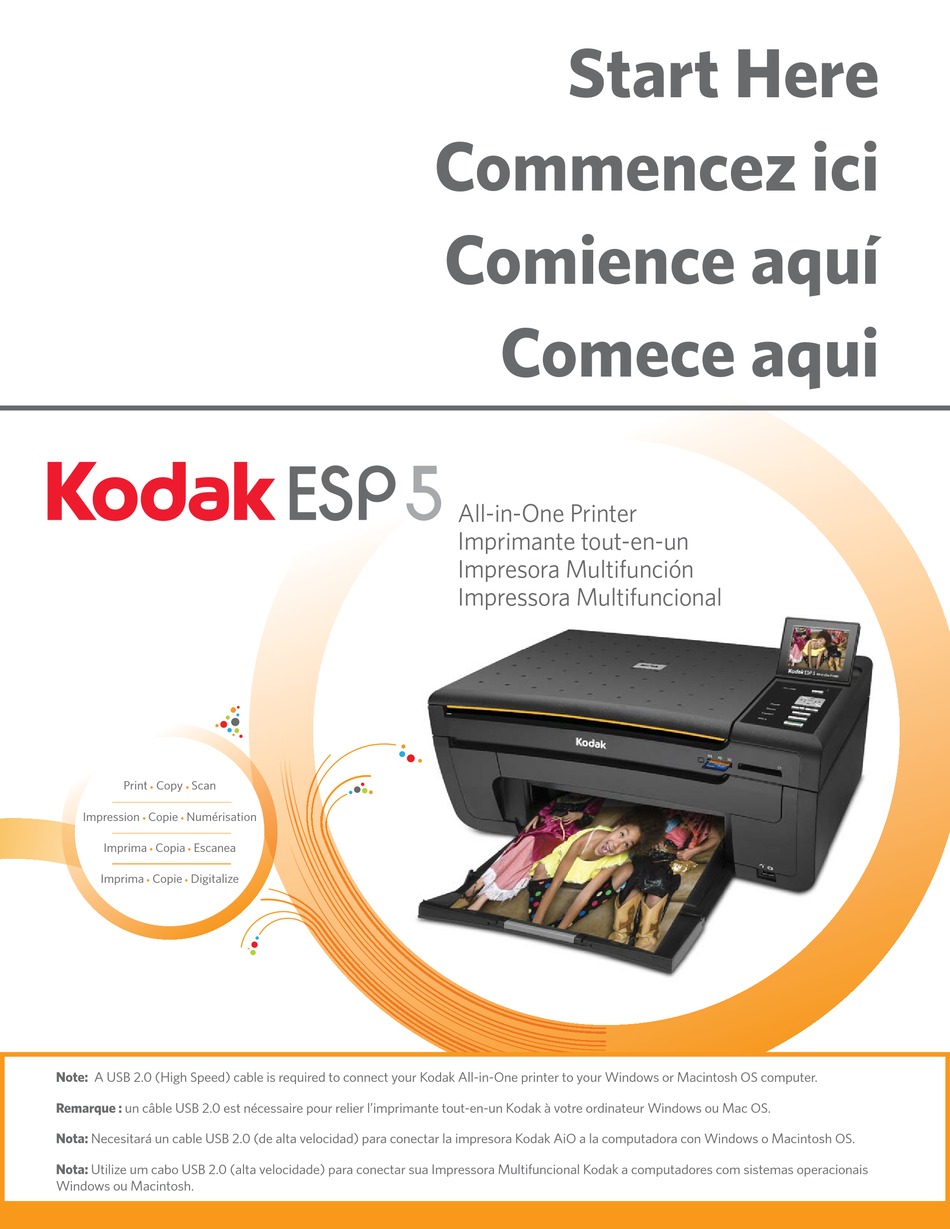 Kodak ESP 5 All-In-One Printer - Fiche technique 