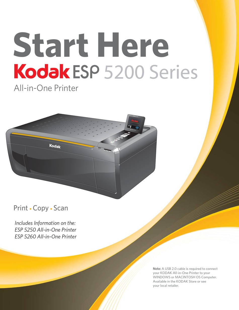 Usb Cable Connection - Kodak ESP 5200 