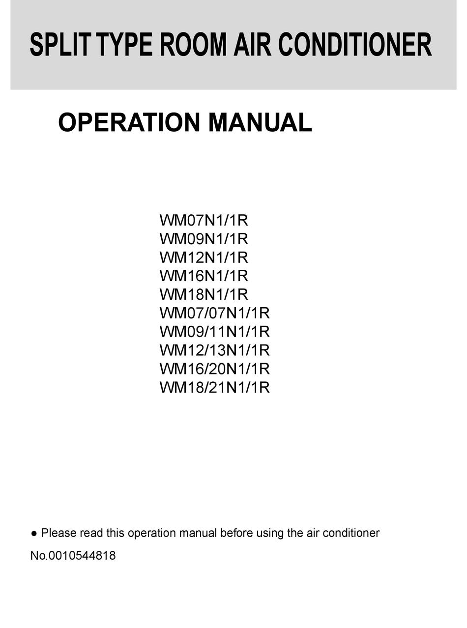 Haier Hsu 09cd03 Operation Manual Pdf Download Manualslib