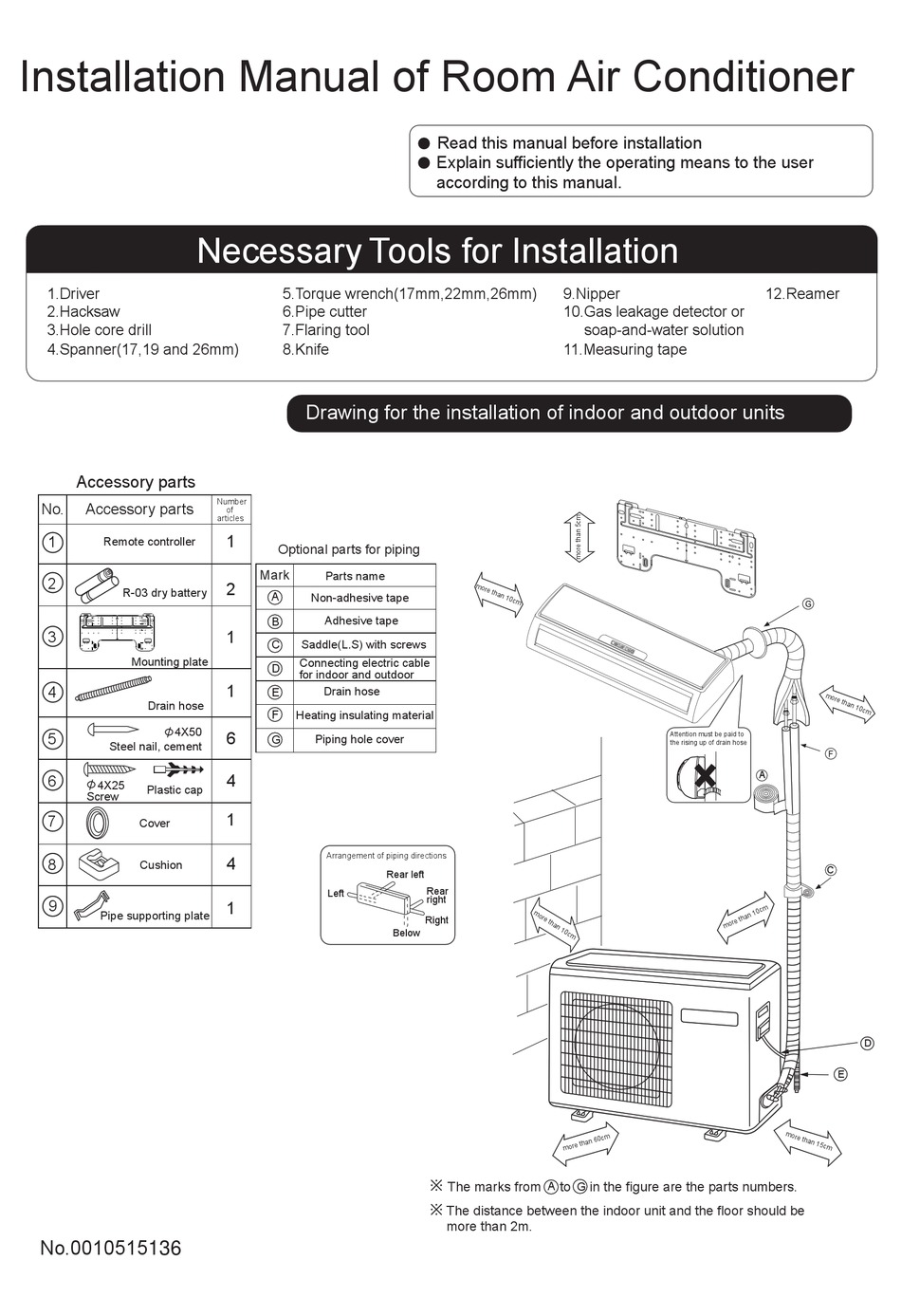 HAIER HSU-09HEC03 INSTALLATION MANUAL Pdf Download | ManualsLib