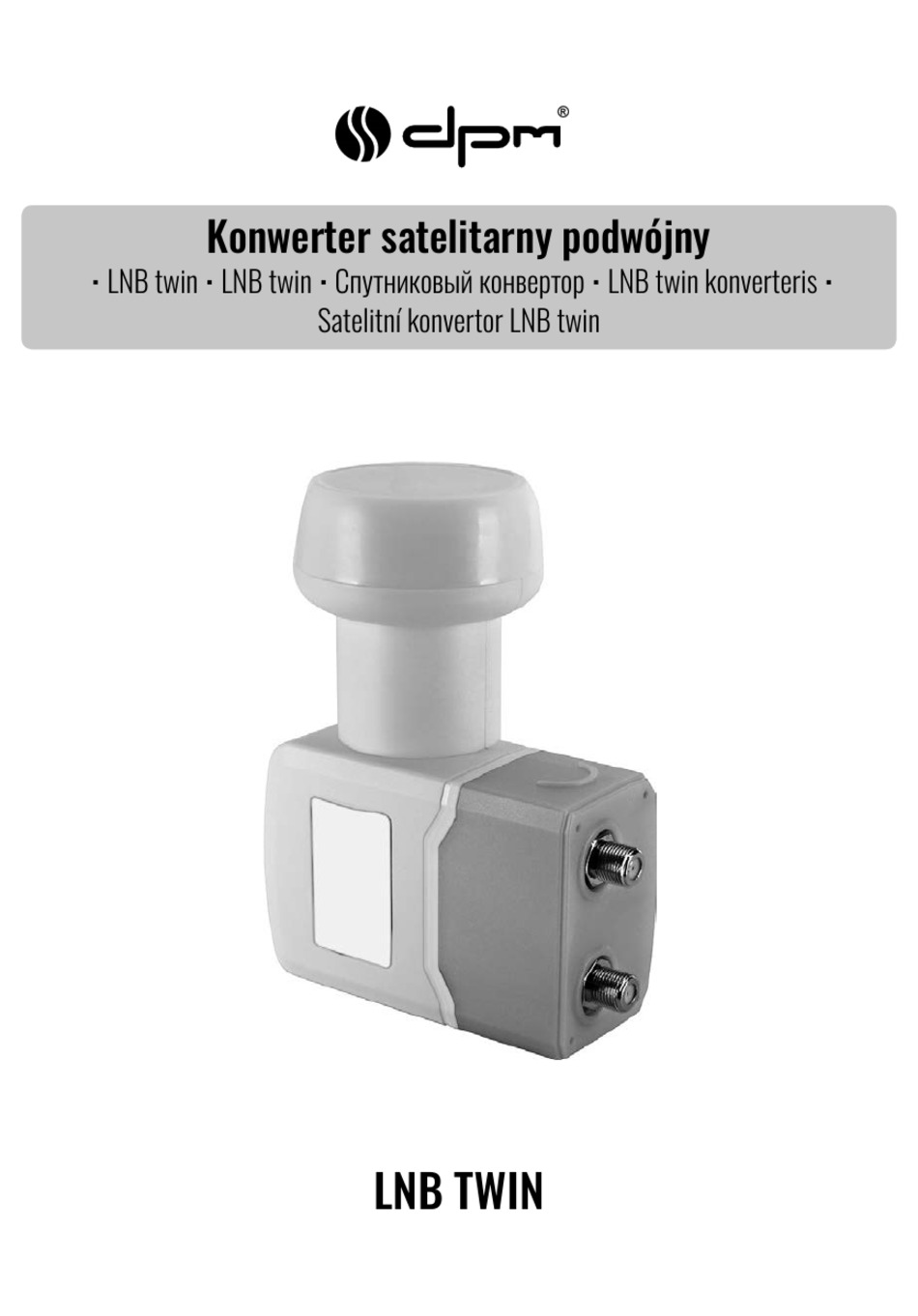 DPM LNB TWIN INSTRUCTIONS MANUAL Pdf Download | ManualsLib