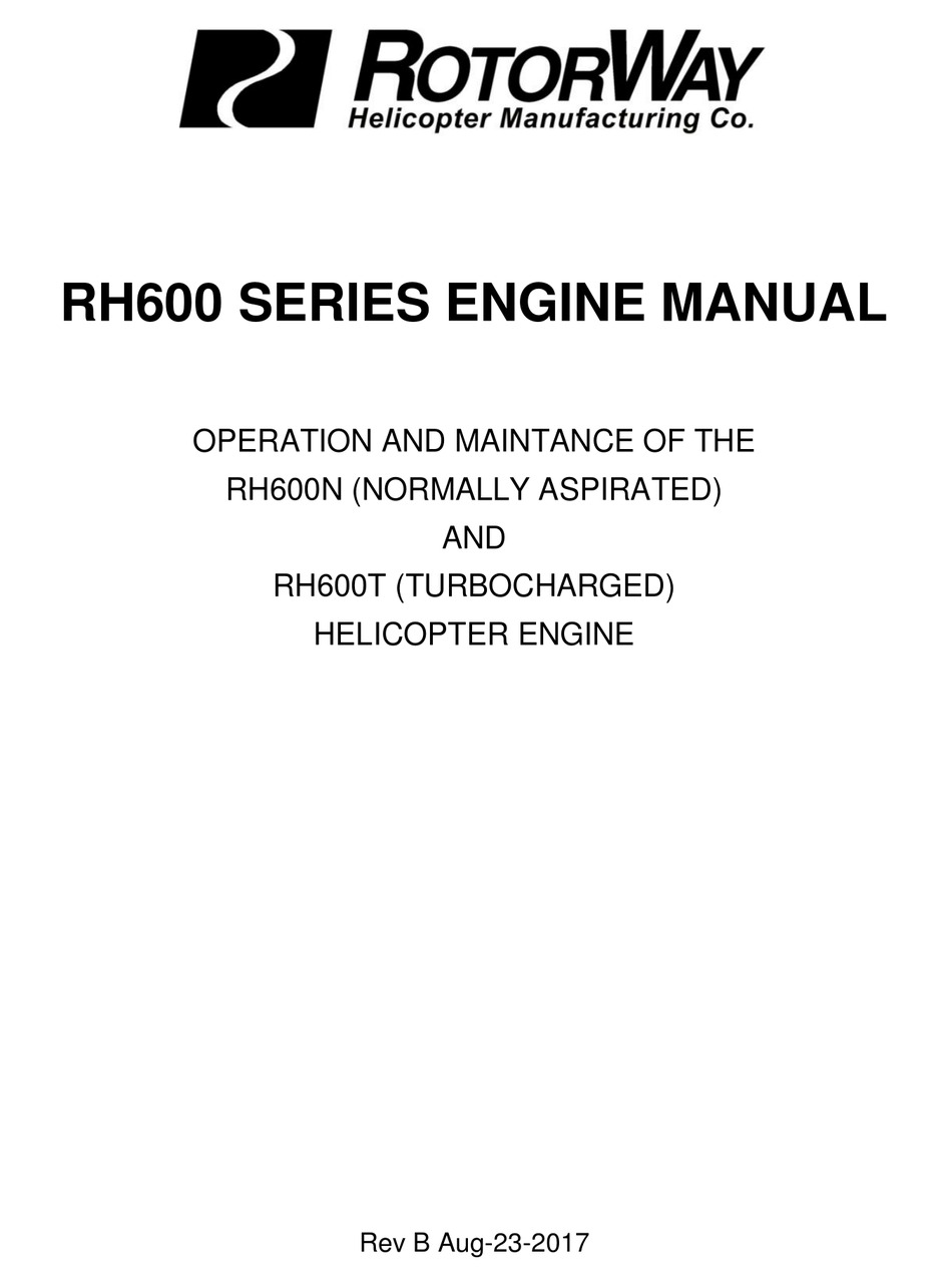 ROTORWAY RH600 SERIES MANUAL Pdf Download | ManualsLib