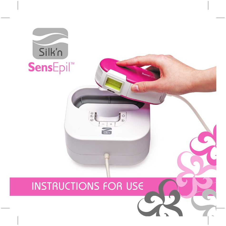 HOME SKINOVATIONS SILK'N SENSEPIL INSTRUCTIONS FOR USE MANUAL Pdf