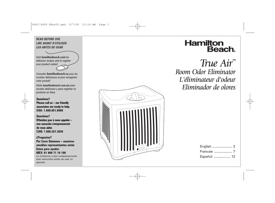 HAMILTON BEACH 4532 USE & CARE MANUAL Pdf Download ManualsLib