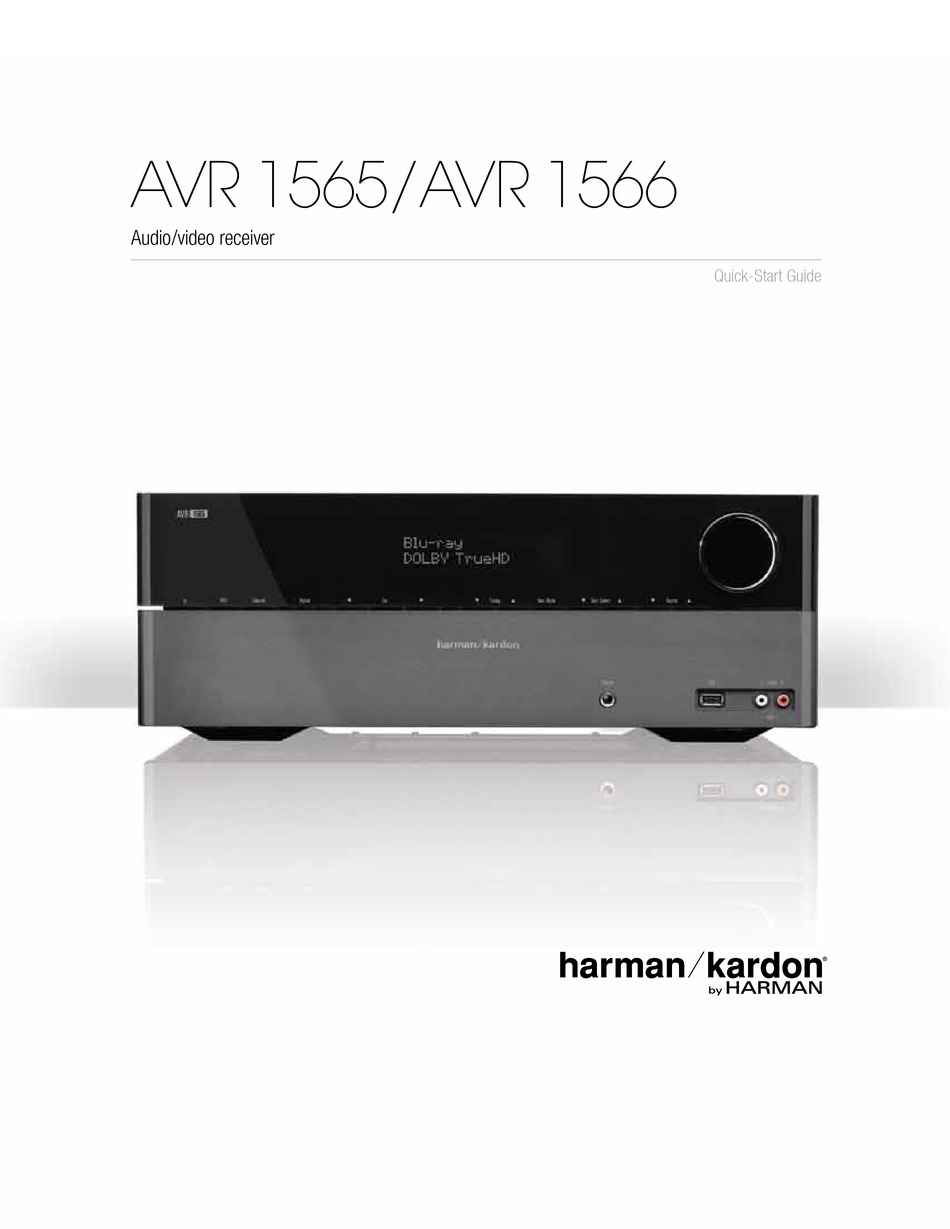 HARMAN KARDON AVR 1565 QUICK START MANUAL Pdf Download ManualsLib