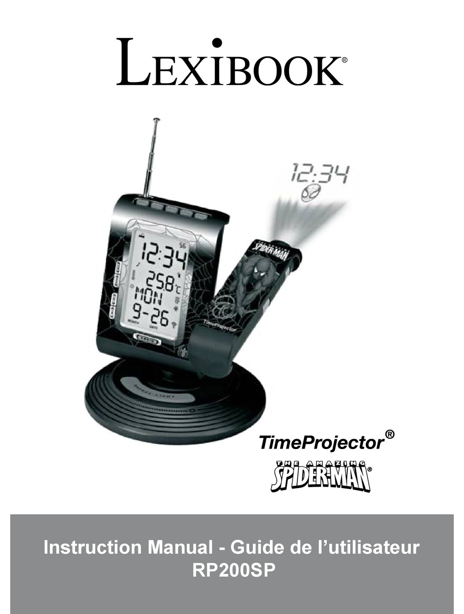 MARVEL ULTIMATE SPIDERMAN PROJECTOR ALARM CLOCK RADIO NEW by LEXIBOOK 