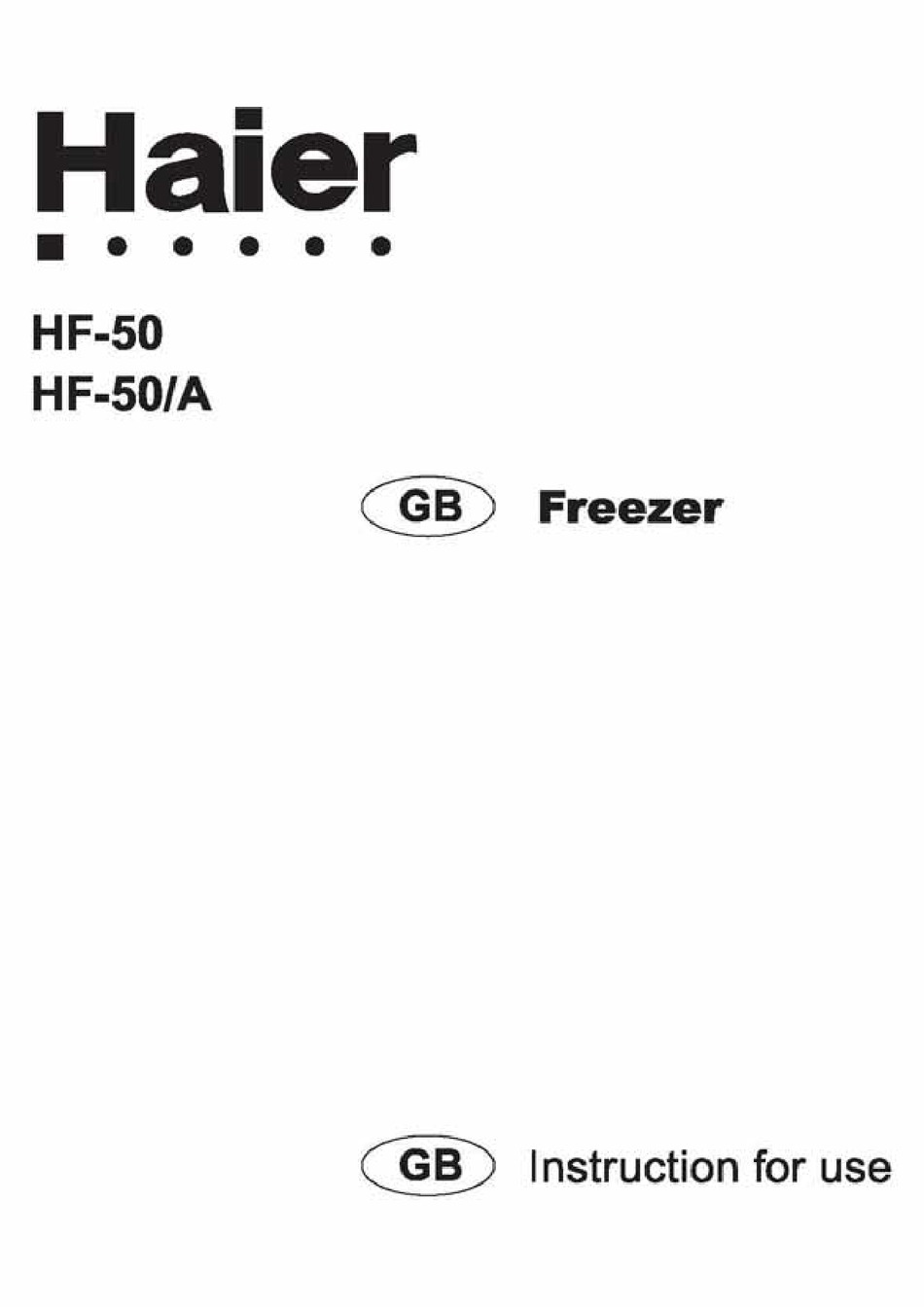 haier hf 50 freezer