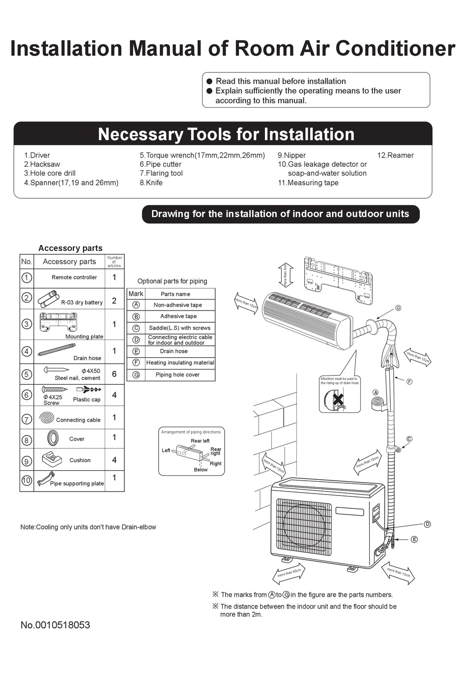 HAIER HSU-09CG13-B - ANNEXE 1 INSTALLATION MANUAL Pdf Download | ManualsLib