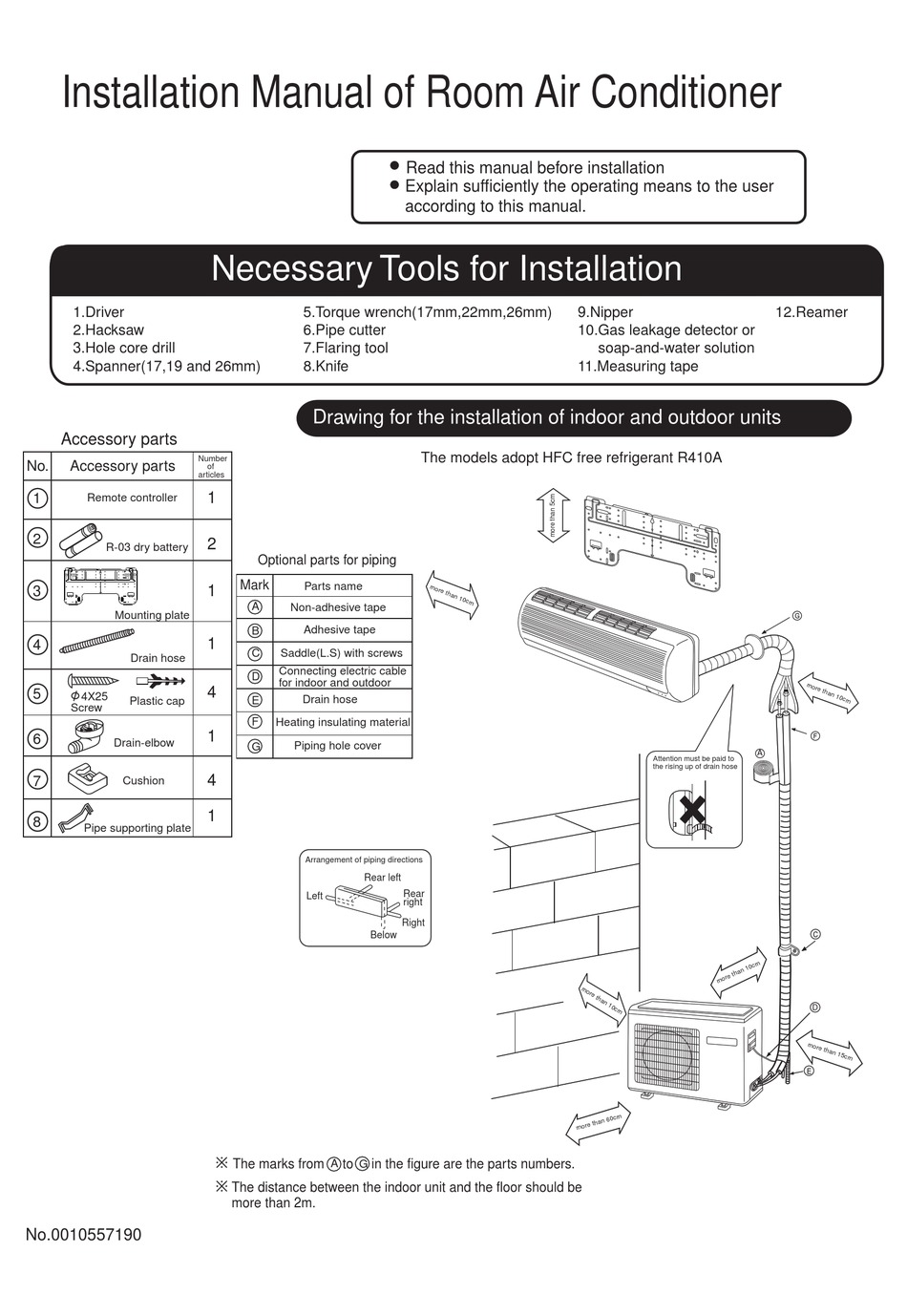 HAIER HSU-09HA103/R2 - ANNEXE 1 INSTALLATION MANUAL Pdf Download ...