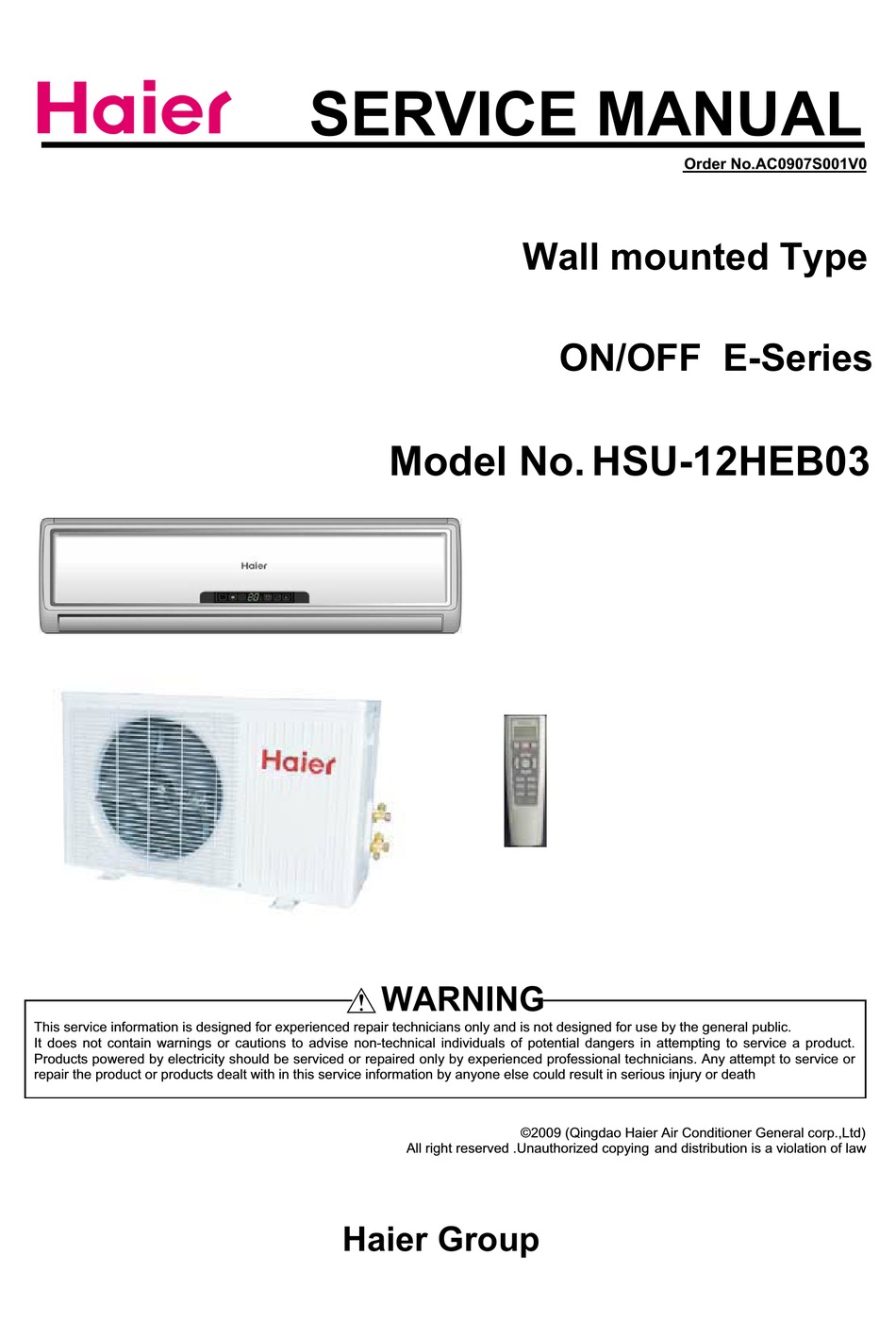 Haier Hsu Heb Annexe Manual Pdf Download Manualslib