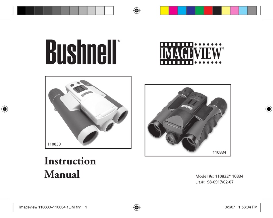 BUSHNELL 11 0834 INSTRUCTION MANUAL Pdf Download ManualsLib