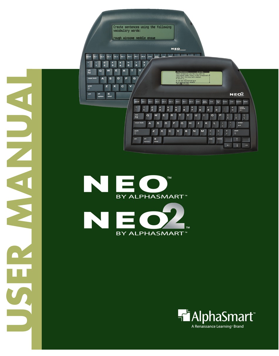 Neo Alphasmart Word Processer Keyboard By Renaissance Learning AM G5B 