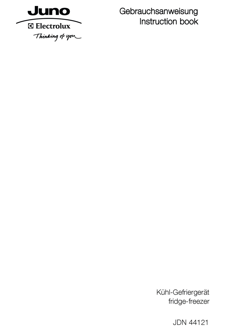 JUNO JDN 44121 MANUAL Pdf Download ManualsLib