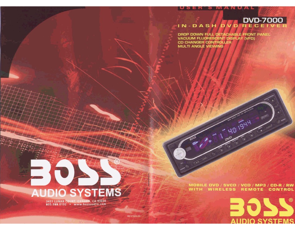 BOSS AUDIO SYSTEMS DVD7000 USER MANUAL Pdf Download ManualsLib