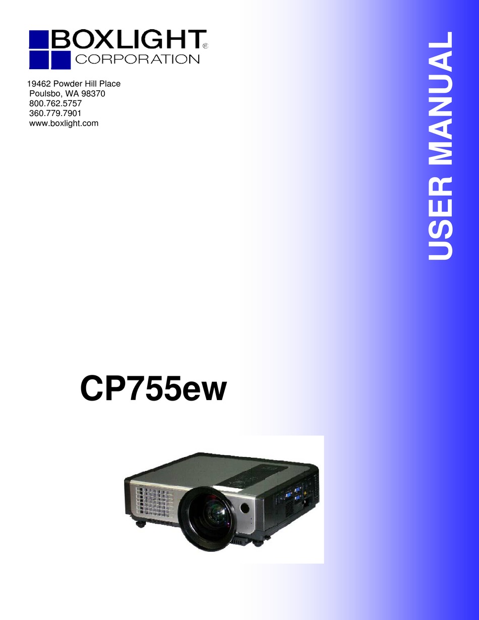 BOXLIGHT CP755EW USER MANUAL Pdf Download ManualsLib