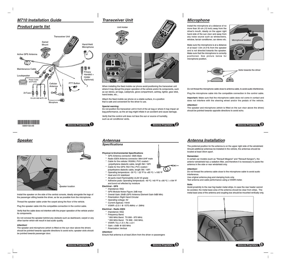 Motorola M710 Installation Manual Pdf Download 