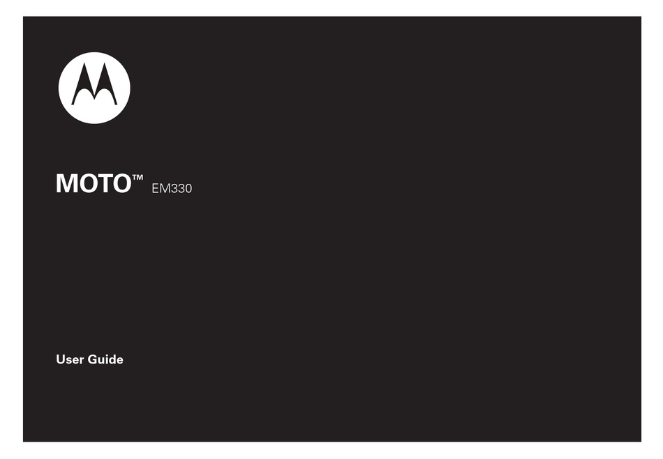 Motorola Moto Em330 User Manual Pdf Download Manualslib