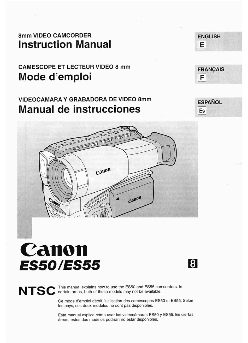 CANON ES50 INSTRUCTION MANUAL Pdf Download |