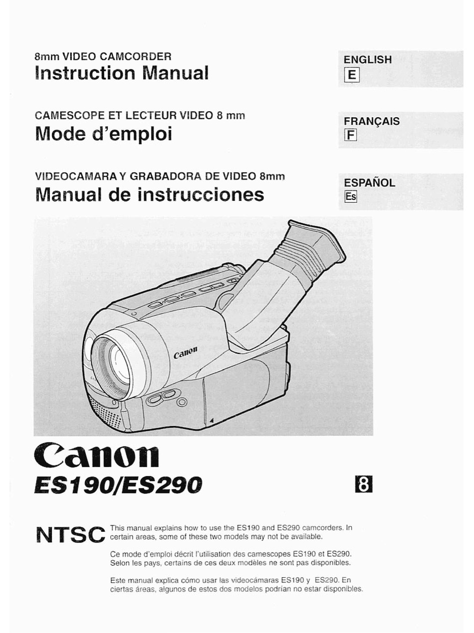 CANON ES290 INSTRUCTION MANUAL Pdf Download ManualsLib