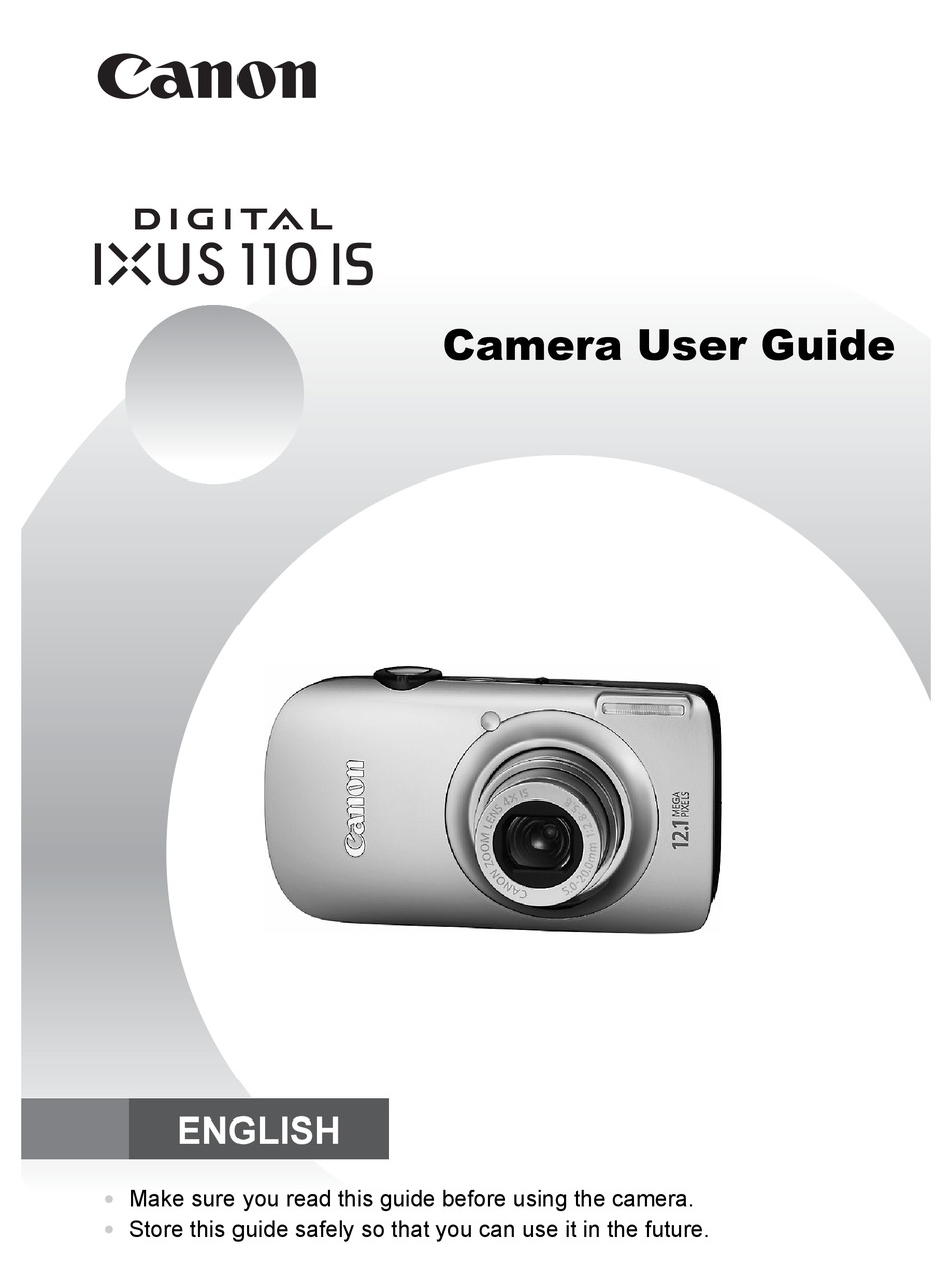 Canon Powershot SD960 IS IXUS 110 IS  Digital Camera User Guide Manual 