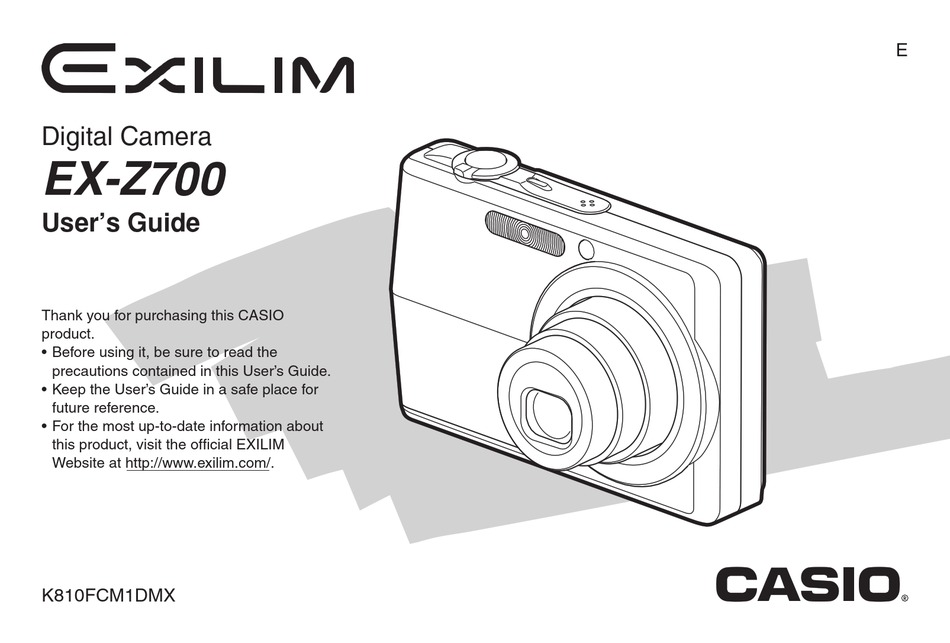 CASIO EXILIM EX-Z70 USER MANUAL Pdf Download | ManualsLib