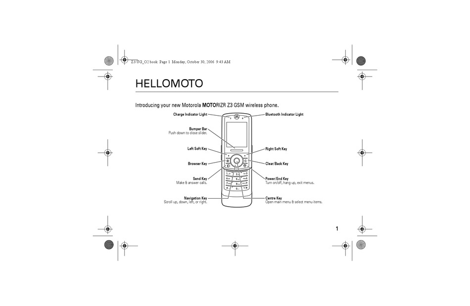 MOTOROLA Z3 MANUAL Pdf Download ManualsLib