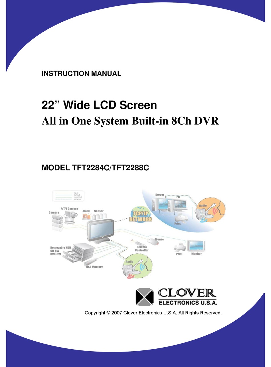 CLOVER TFT2284C INSTRUCTION MANUAL Pdf Download ManualsLib