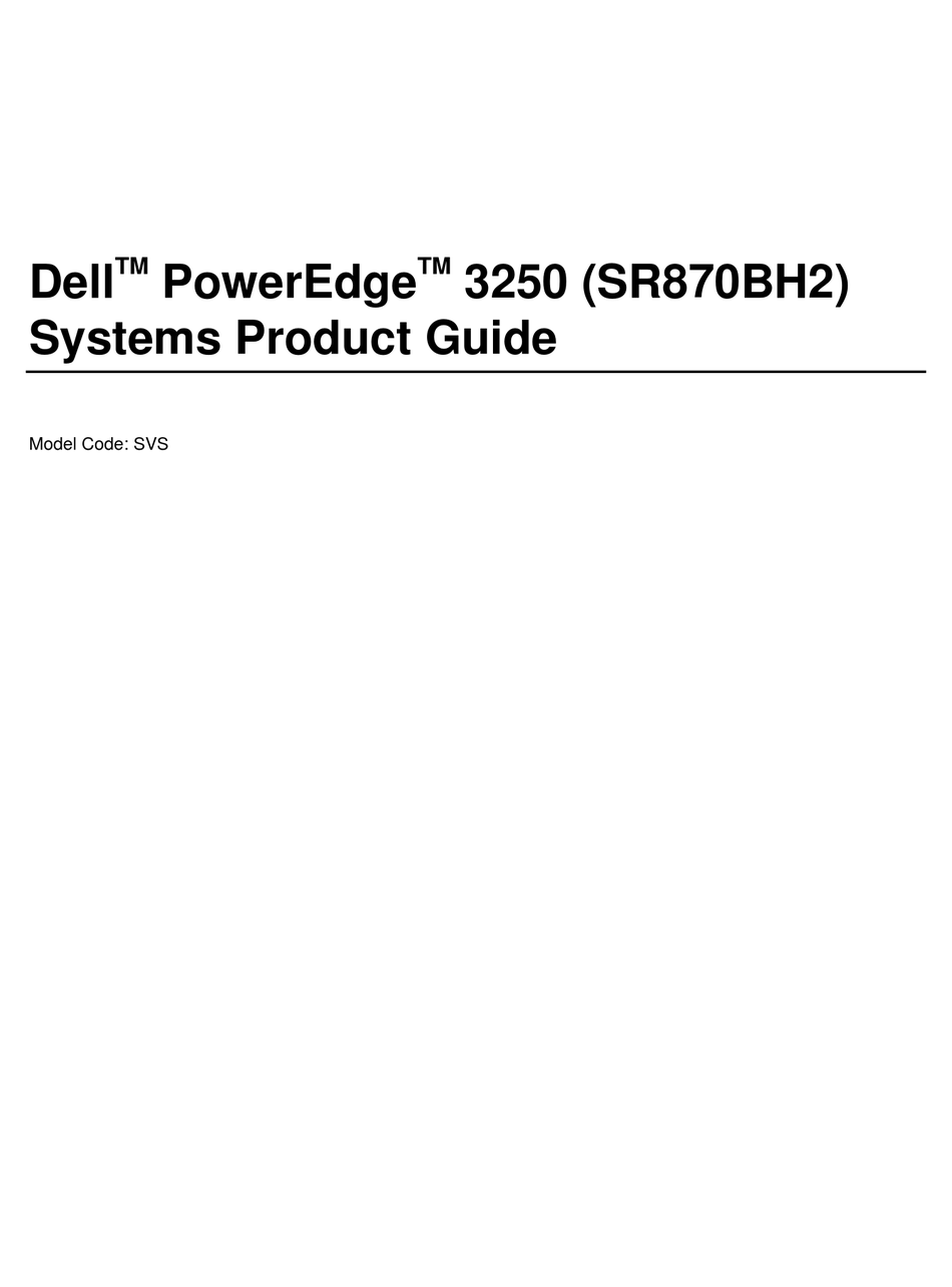 DELL 3250 PRODUCT MANUAL Pdf Download ManualsLib