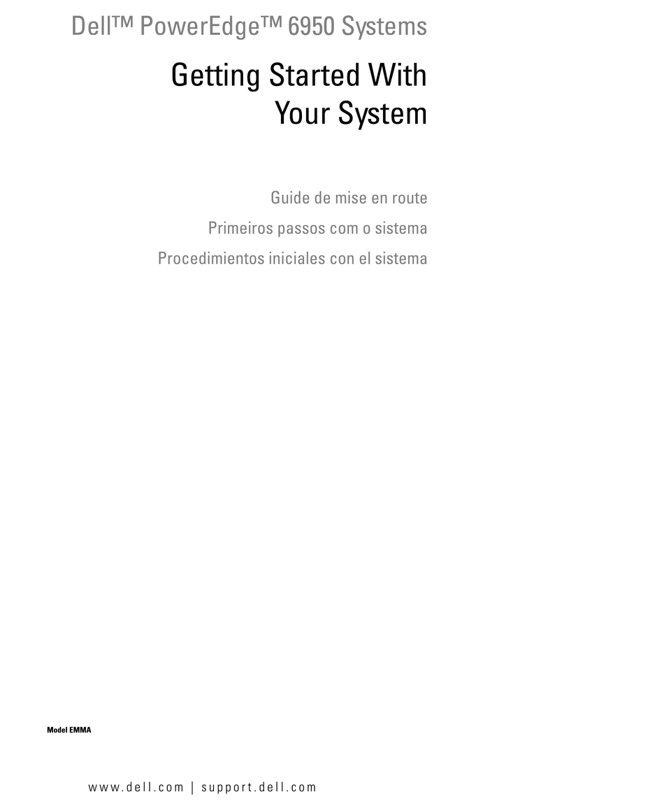 DELL POWEREDGE 6950 GETTING STARTED Pdf Download ManualsLib