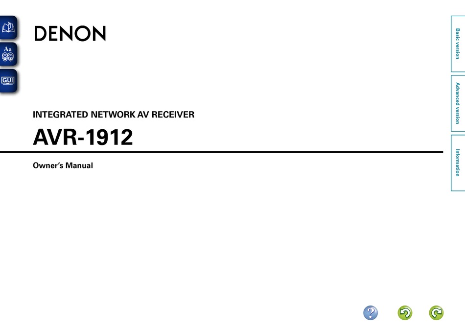 DENON AVR-1912 OWNER'S MANUAL Pdf Download | ManualsLib