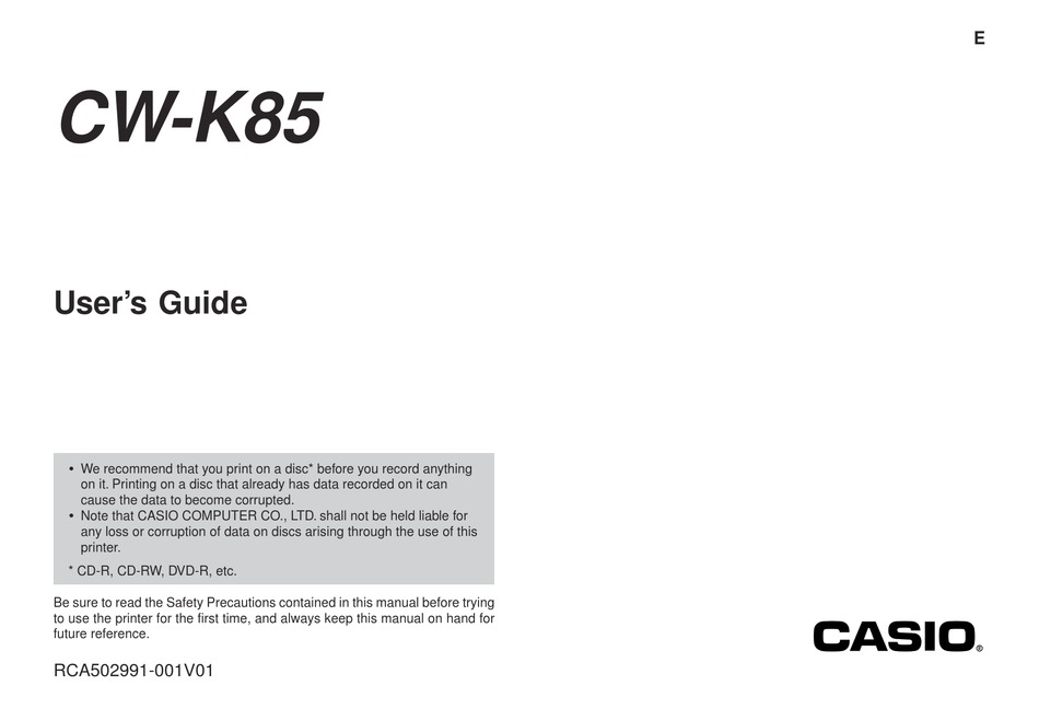 Casio Cw K85 User Manual Pdf Download Manualslib