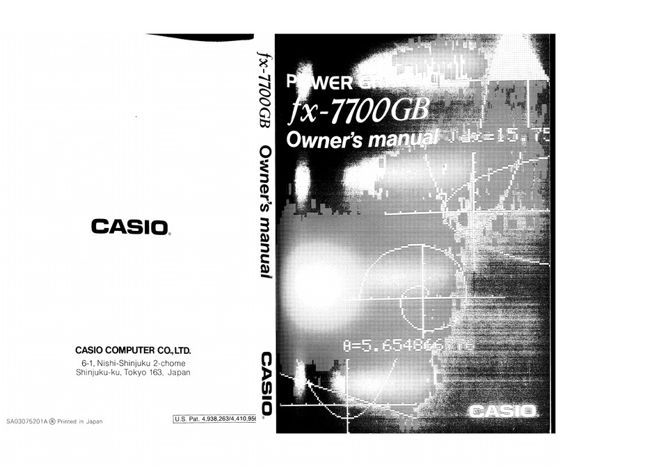 Casio Fx 7700gb Owner S Manual Pdf Download Manualslib