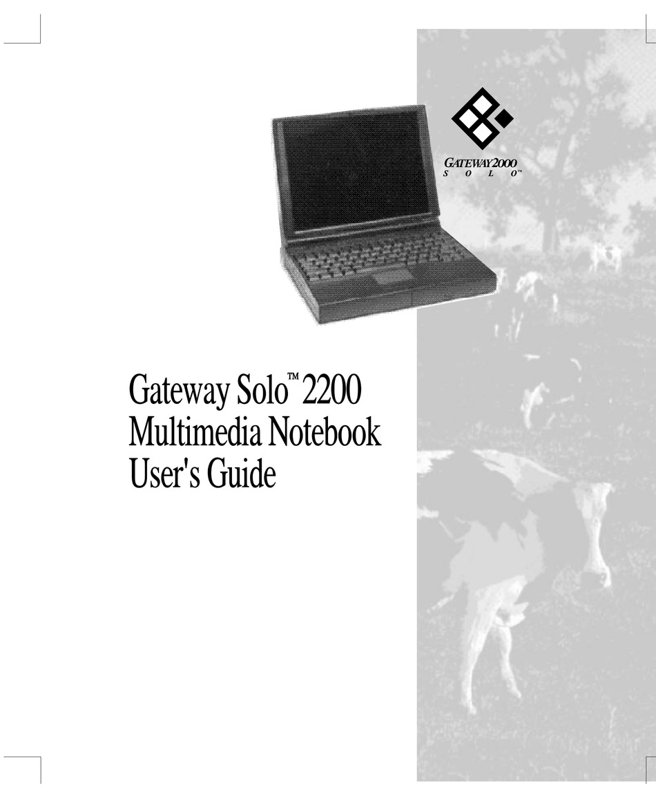 GATEWAY SOLO 2200 USER MANUAL Pdf Download | ManualsLib