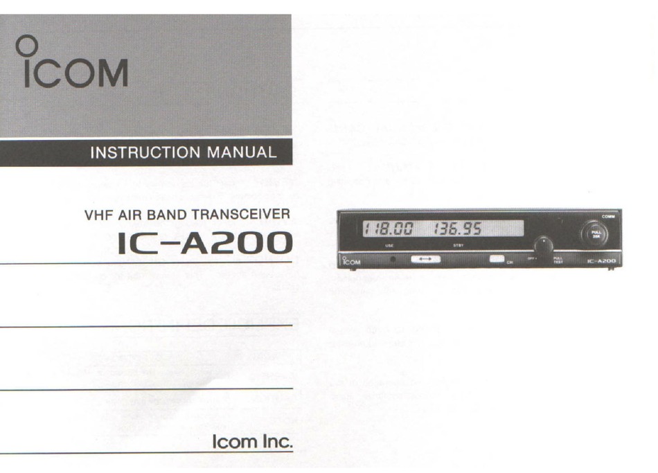 ICA200 INSTRUCTION MANUAL Pdf Download ManualsLib