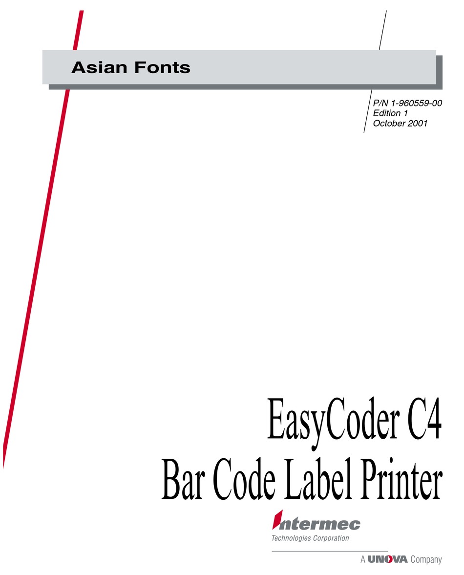 INTERMEC EASYCODER C4 SUPPLEMENTARY MANUAL Pdf Download ManualsLib