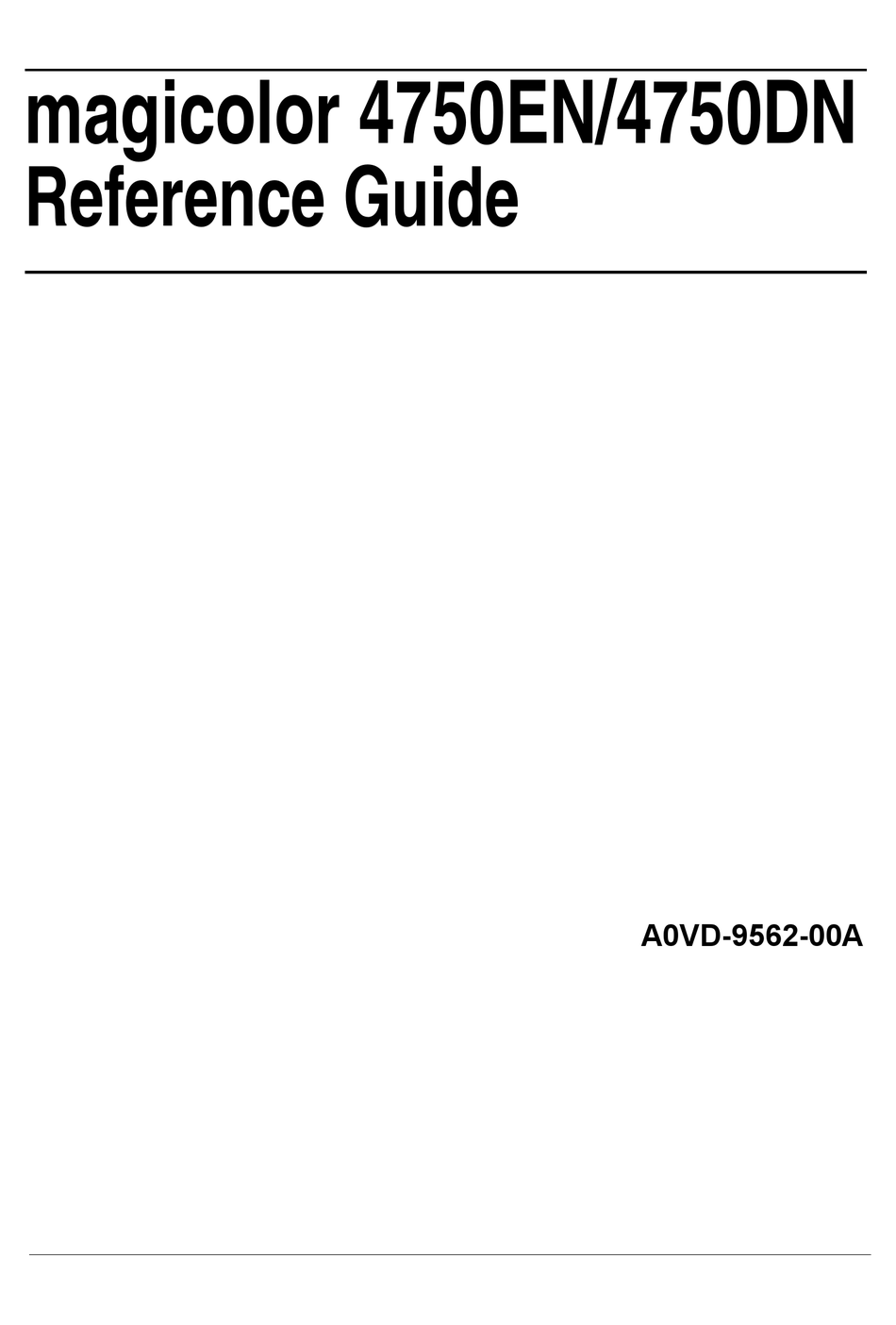 Konica Minolta Magicolor 4750dn Reference Manual Pdf Download Manualslib