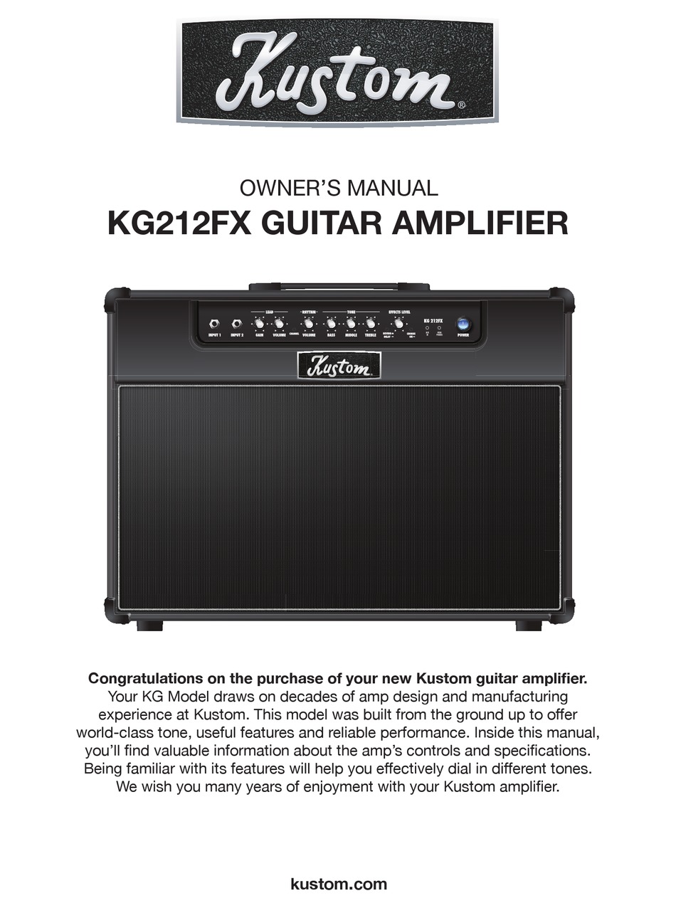 Kustom Kg212fx Owner S Manual Pdf Download Manualslib Kustom Kg212fx Owner S Manual Pdf Download Manualslib