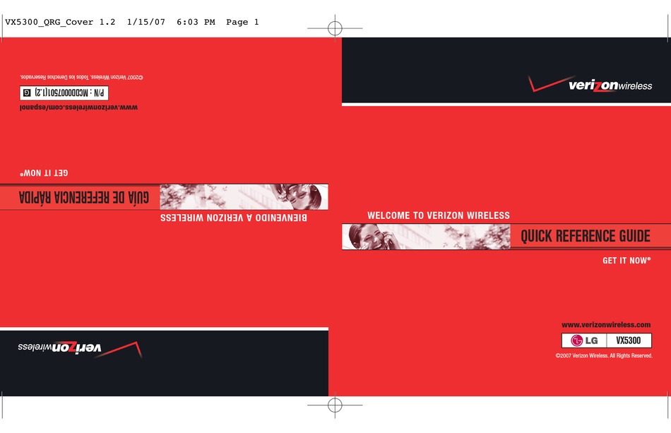 Lg Vx5300 Quick Reference Manual Pdf Download Manualslib