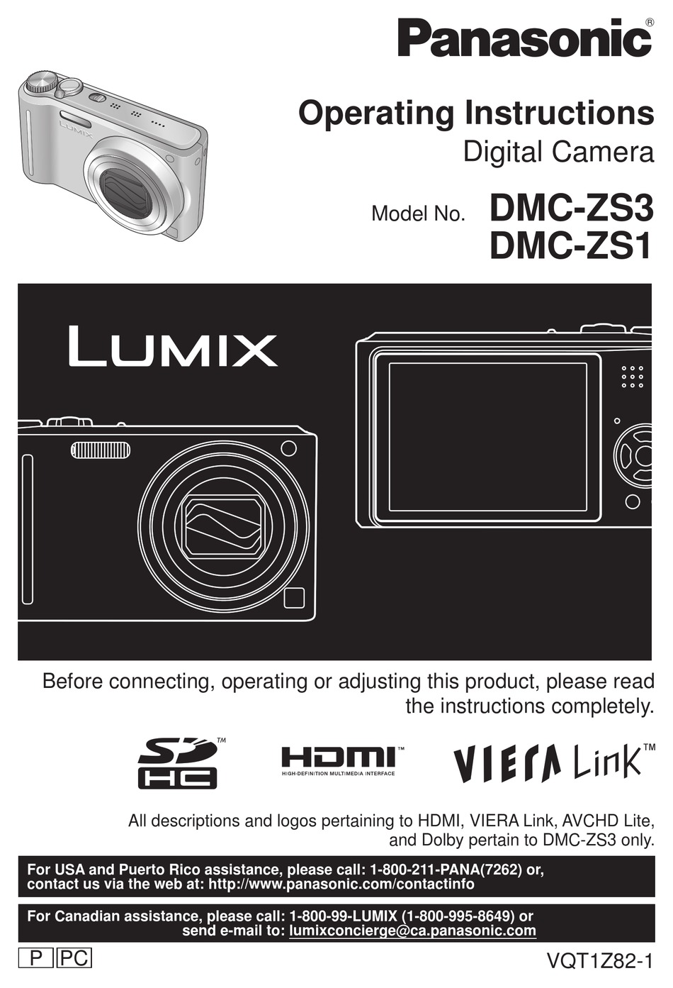Panasonic Lumix Dmc-zs3 User Manual Pdf