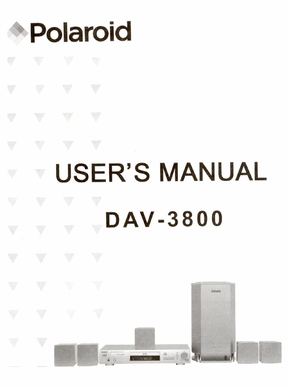 POLAROID DAV-3800 USER MANUAL Pdf Download | ManualsLib