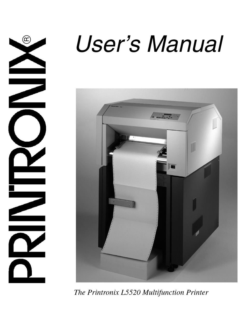 PRINTRONIX L5520 USER MANUAL Pdf Download ManualsLib