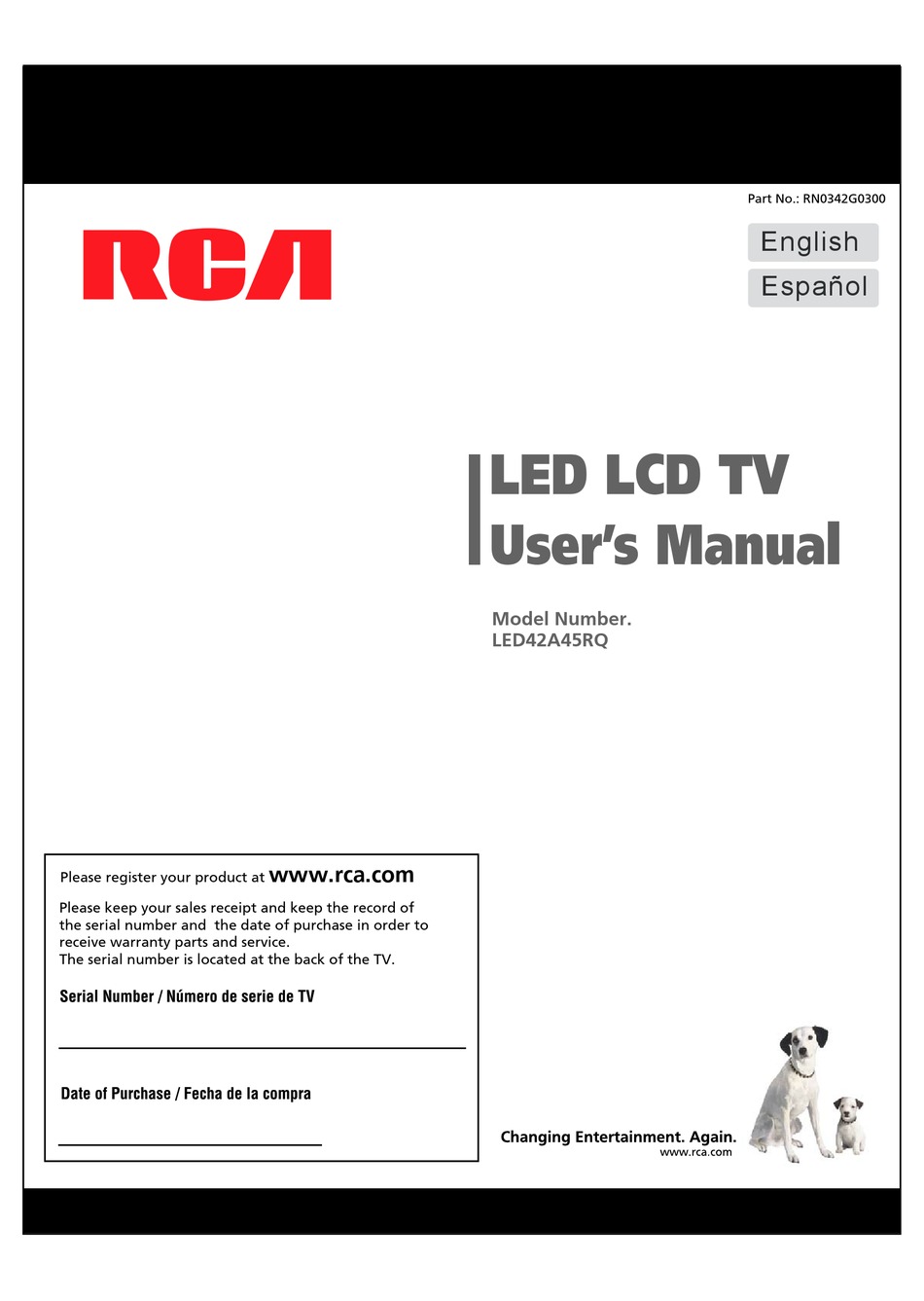 RCA LED42A45RQ USER MANUAL Pdf Download | ManualsLib