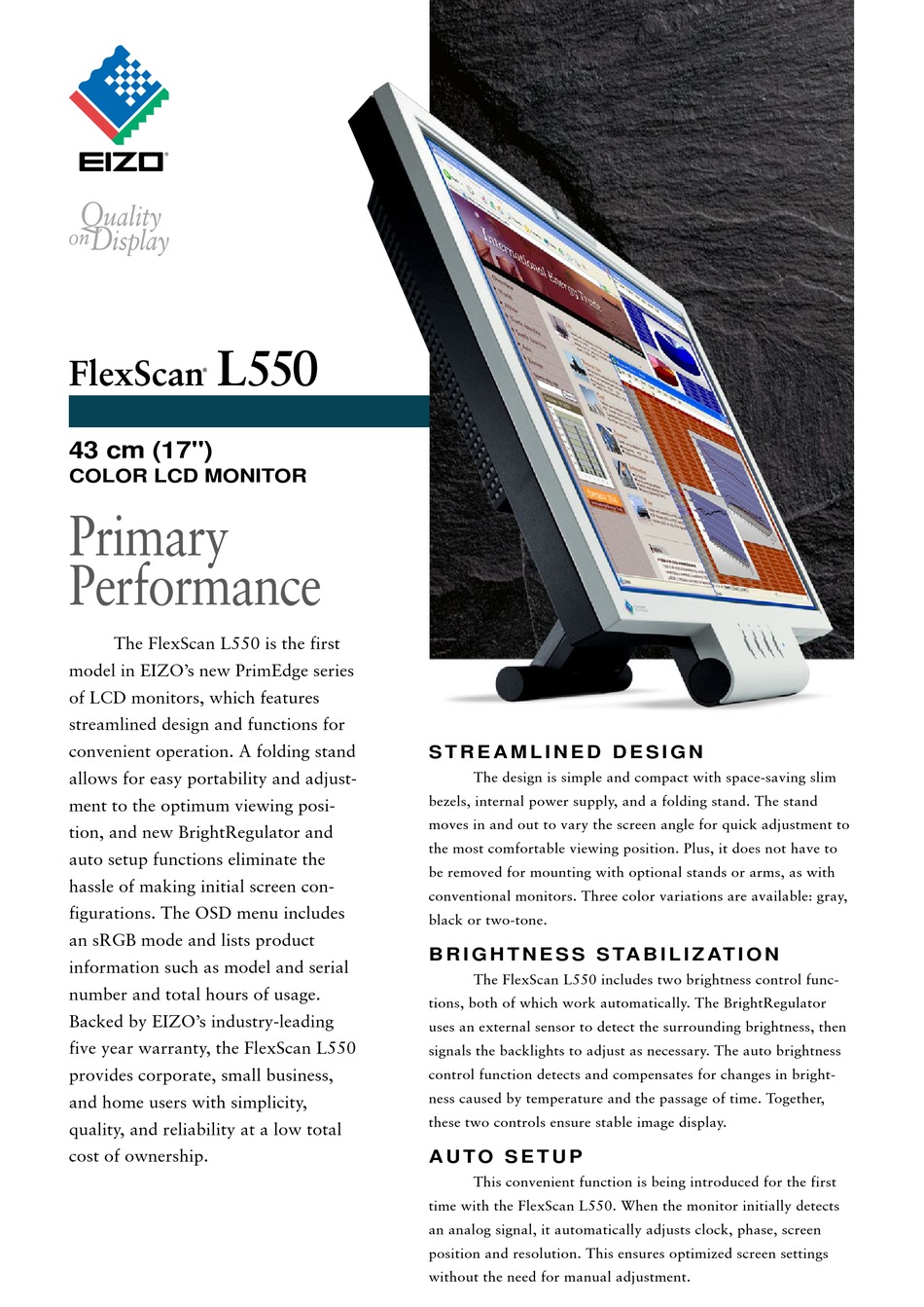 eizo flexscan l550