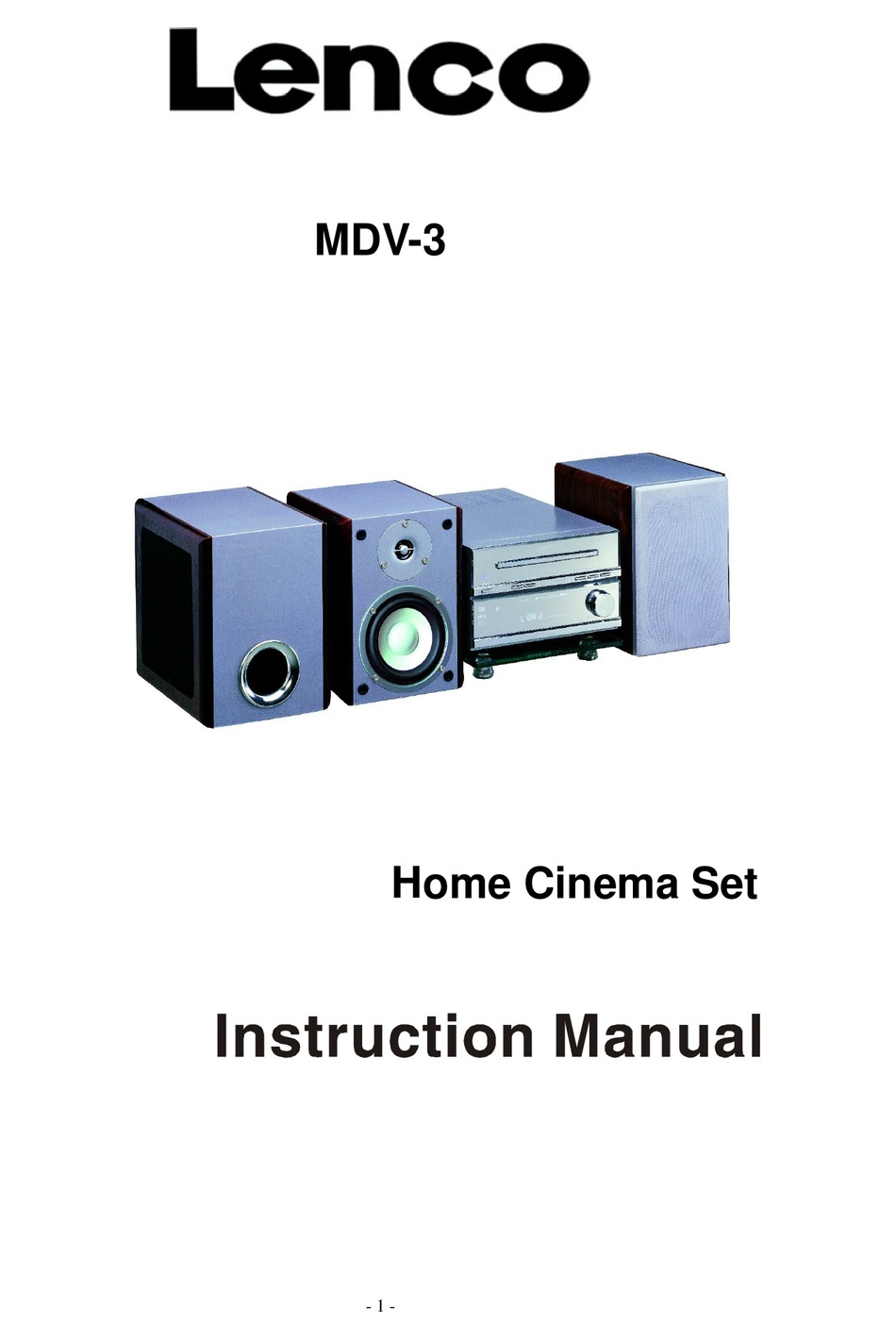 Aanpassingsvermogen Panter voorbeeld LENCO MDV-3 INSTRUCTION MANUAL Pdf Download | ManualsLib