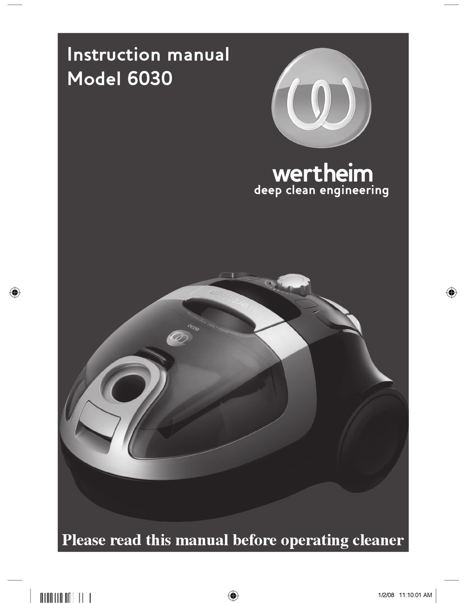 WERTHEIM W6030 INSTRUCTION MANUAL Pdf Download ManualsLib