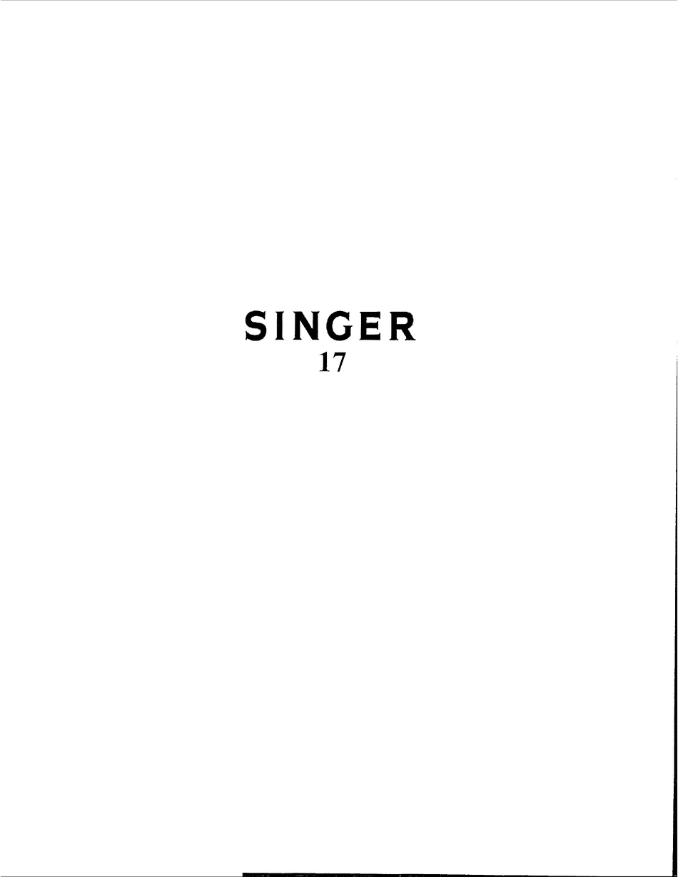 SINGER 17 MANUAL Pdf Download | ManualsLib