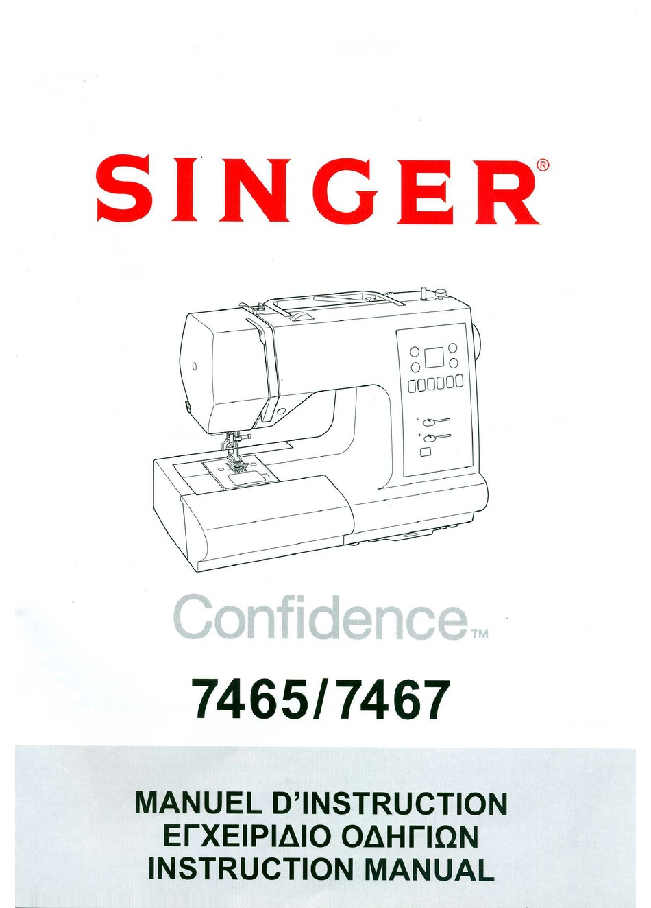 Singer Confidence 7465 Instruction Manual Pdf Download Manualslib